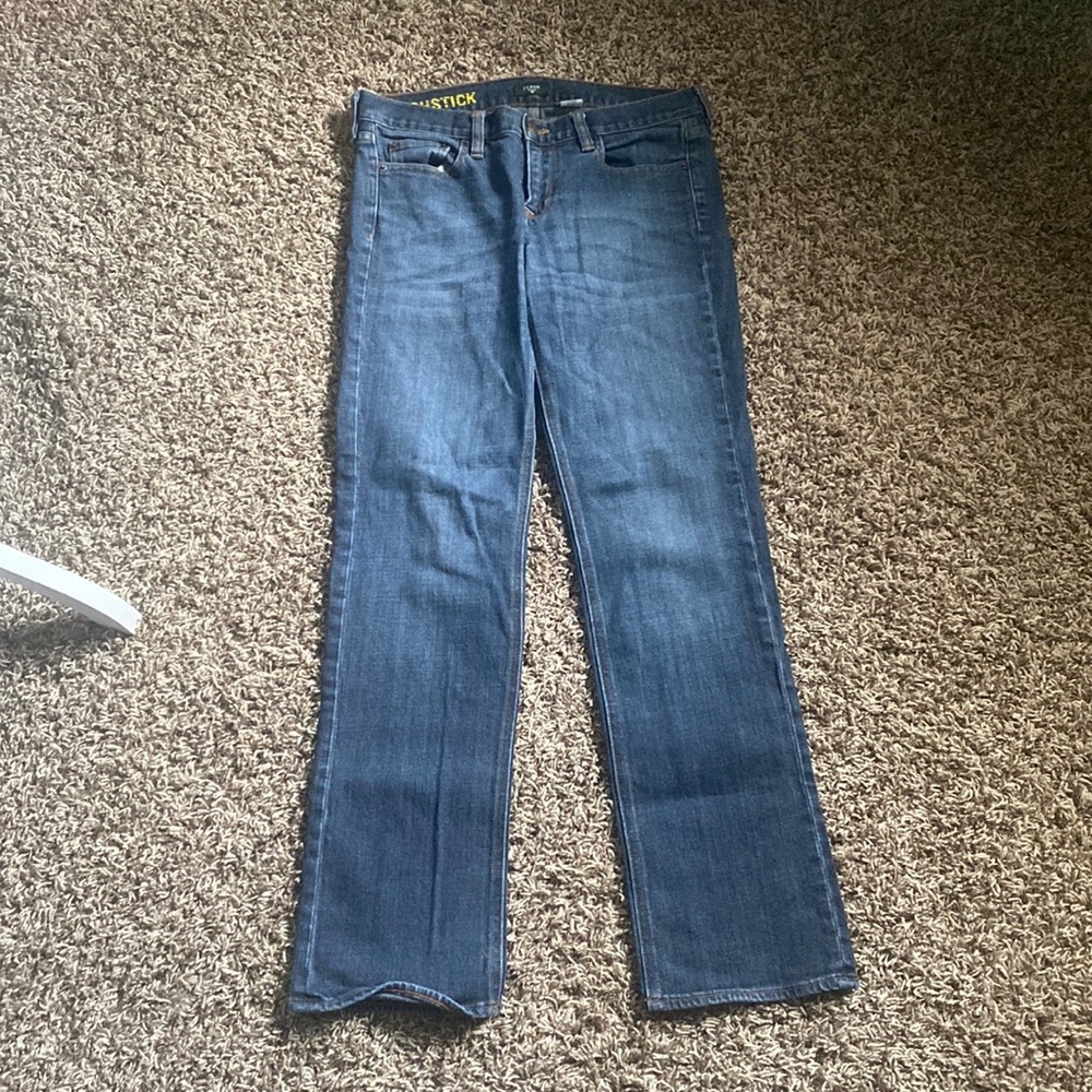 J Crew Factory Mid Rise Matchstick Straight Jeans Size 29